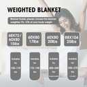 yescool Weighted Blanket for Adults (17 lbs, 60" x 80",White) Cooling Heavy Blanket for Sleeping Perfect for 160-180 lbs, Queen Size Breathable Blanket with Premium Glass Bead, Machine Washable