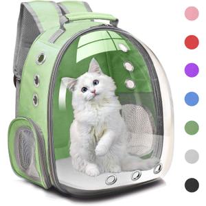 Henkelion Travel Backpack Bubble Carrying Bag for Small Medium Dogs Cats, Space Capsule Pet Carrier Dog for Hiking, Airline Approved - Green