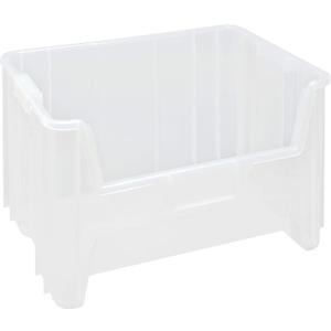 Hudson Exchange 20" x 15" x 12.5" (3 Pack) Plastic Giant Stackable Hopper Bin Container, Clear
