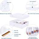 5 Row Trading Card Storage Box, 4 Pack Cardboard Storage Box with Divider for Mtg, Tcg, Sports Cards