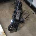 Electric Scooter with Seat ZD06, 800W Peak Motor, 20 Mile Range & 15.5 Mph, Key Start, Foldable E-Scooter with Carry Basket for Pets & Cargo, Electrically-Powered Motor Scooters