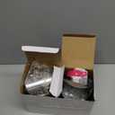 ZHOUWHJJ 2 Packs Mini Countertop Brushed Stainless Steel Swing Lid Trash Can Set, Come with Trash Bag, 1.5 L / 0.40 Gal, Silver