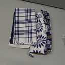 Assorted Kitchen Towels Large 16x26 inch 100% Cotton Set of 5 - Soft Absorbent Washable Tea Towel for Kitchen - Dish Cloths Towel with Hanging Loop - Quick Drying Dish Towels Blue