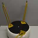 IBUYKE Velvet Round Footrest Stool Ottoman, Makeup Vanity Stool Side Table, Velvet Dressing Table Seat, Pouf Couch Stool, Golden Steel Legs, Creamy-White LG-30M (without storage)