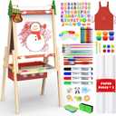 Joyooss Art Easel for Kids Easel for Toddlers,Christmas Gifts Adjustable Standing Wooden Toddler Easels Kid Dry Erase Board, Art Easel for Kids Age 2-4 4-8 9-12 Drawing Easels Girl Toys
