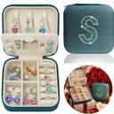 Mothers Day Gift Travel Jewelry Case for Women, Large Jewelry Organizer with Straps, Secure Storage, Better Organization, Gift for Bridesmaid, Daughter, Granddaughter