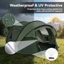 Instant Pop Up Tents for Camping, 4/6 Person Easy Pop Up Camping Tents,Automatic Set Up Tent in 3 Seconds,Waterproof Sunshade Family Tent,Lightweight Dome Tent for Outdoor Camping,Hiking & Beach, Large