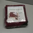 Great Bay Home Reversible Loveseat Cover - Washable Slipcover Furniture Protector with Elastic Straps - Perfect for Kids & Pets - Quilted & Stitched Detail (Wine/Light Grey)