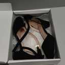 Girls Heels Dress Shoes Flower Girl Pumps with Cute Bow Closed Toe High Heels Adjustable Buckles Wedding Party (13 Little Kid, Black)