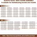 ACW74118101 Decor Assembly Tray Bin Rack Cove, Replace MCR64973001 3380487 AP5956442, Compatible with LG, Kenmore, LDCS24223S/01, LFC24770ST/02, LDC24370ST, LFC24770SW, 79571319312, 79579043312