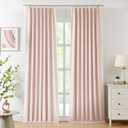 WEST LAKE Pink Bailey Pinch Pleat Full Blackout Curtains 102 Inches with Liners,Modern Textured Drapes for Girls Room,Extra Long Modern Window Treatment with Back Tabs Bedroom Living Room,40"Wx102"Lx2