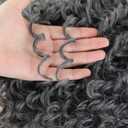 XIUFAXIRUSI XIUFAXIRUSI Short Curly Afro Wigs for Black Women Grey Kinky Curly Full Hair Wig Synthetic Natural Salt N Pepper Heat Resistant Wigs for Daily Use