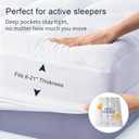 Aemicion Queen Size Mattress Topper, Luxury Fluffy Cooling Mattress Pad for Back Pain Relief, Easy to Clean, Box Sewing Design, Deep Pockets Fit 8-21" Mattresses 60" x 80"