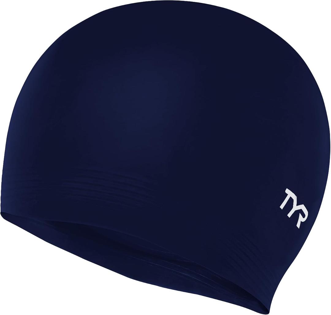 TYR Adult Latex Swim Cap - Pool Training Swimming Headwear