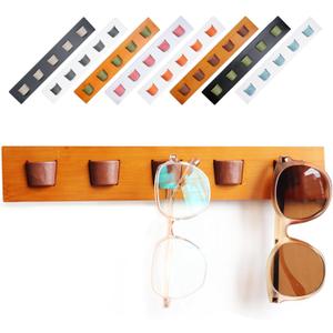 ACOCOFE Sunglass Organizer Glasses Holder,Wood Eyeglass Storage Holder,Sunglasses Rack Eyewear Display((Brown-brown)