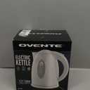 OVENTE Electric Kettle, 1.7L Fast Boiling Water Heater for Coffee or Tea, BPA Free with Water Level Gauge, Auto Shut-Off, Boil-Dry Protection, Indicator Light and Removable Filter, White KP72W (1.8 Quarts)