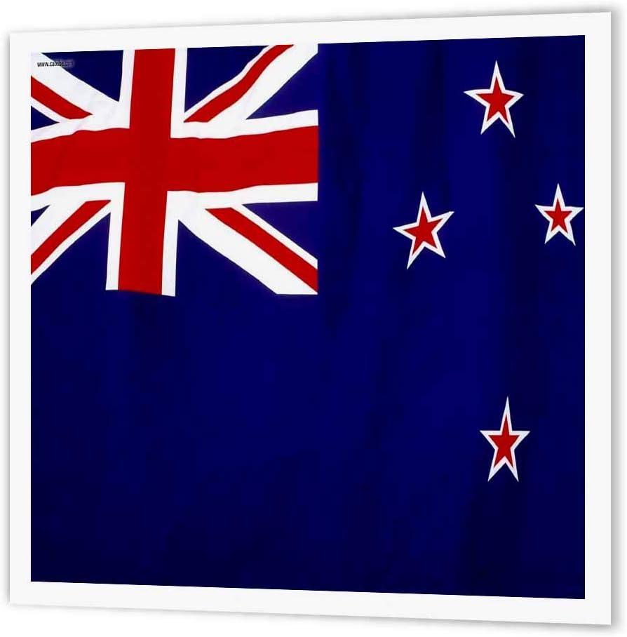 3dRose ht_28277_1 New Zeal & Flag Iron on Heat Transfer Paper for White Material, 8 by 8"