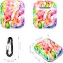2 x Airpods Case, Airpod Case for Women Girls Kids Protective Hard Airpod Case Cover for Apple AirPods 2 & 1 with Keychain Compatible with Wireless Charging, Colored Smoke