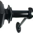 Decopolitan 7/8-Inch Square Curtain Rod Set, 18 to 36-Inch, Black Espresso