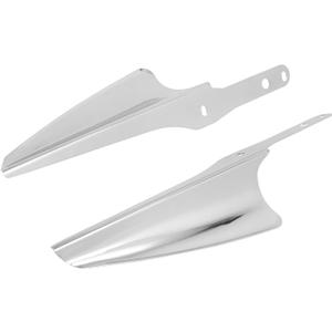 Front Fork Mount Wind Deflectors Windshield Fit for Harley Touring Street Glide Electra Glide Road King CVO FLHT FLHR FLHX 1995-2023 Chrome