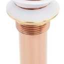 Renovators Supply Manufacturing Bathroom Sink Drain 1 1/4 in. OD Rose Gold Pop Up Sink Drain with Overflow