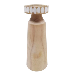 HD Designs Wood Large Candle Holder