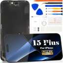 TFT for iPhone 15 Plus LCD Screen Replacement for iPhone 15 Plus LCD Display for iPhone 15 Plus A3094 A2847 A3093 A3096 Touch Screen Digitizer Assembly Repair Kits (Black)