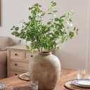 Giegxin 6 Pcs 31.5 Inch Artificial Eucalyptus Greenery Stems Faux Leaves Branches Fake Plants Spray for Wedding Centerpieces Vase Filler Home Kitchen Farmhouse Spring Decor Office Party Decoration