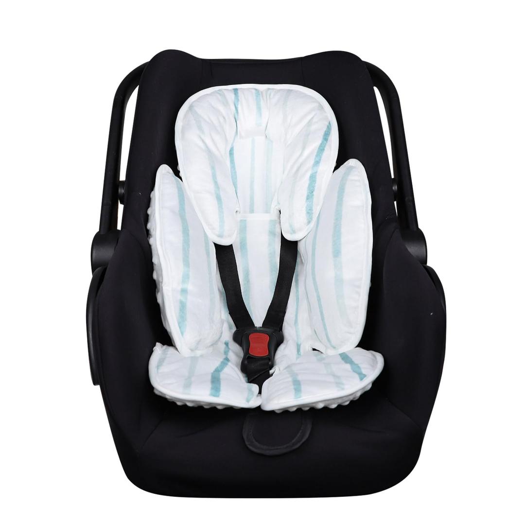 Baby Cushion, Pea Pod 2 in 1 Baby Swings Insert or Girls Extra Soft Breathable Cushion, Compatible for Strollers, and Bouncers, Striped Pattern