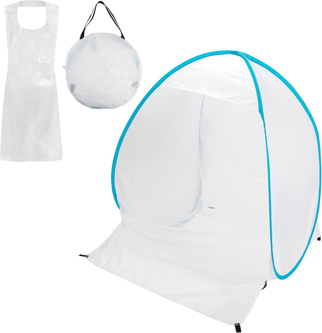 Portable Paint Tent for Spray Painting, Small Airbrush Pop-up Shelter Booth Station Complete with Storage Bag and 3 Disposable Aprons