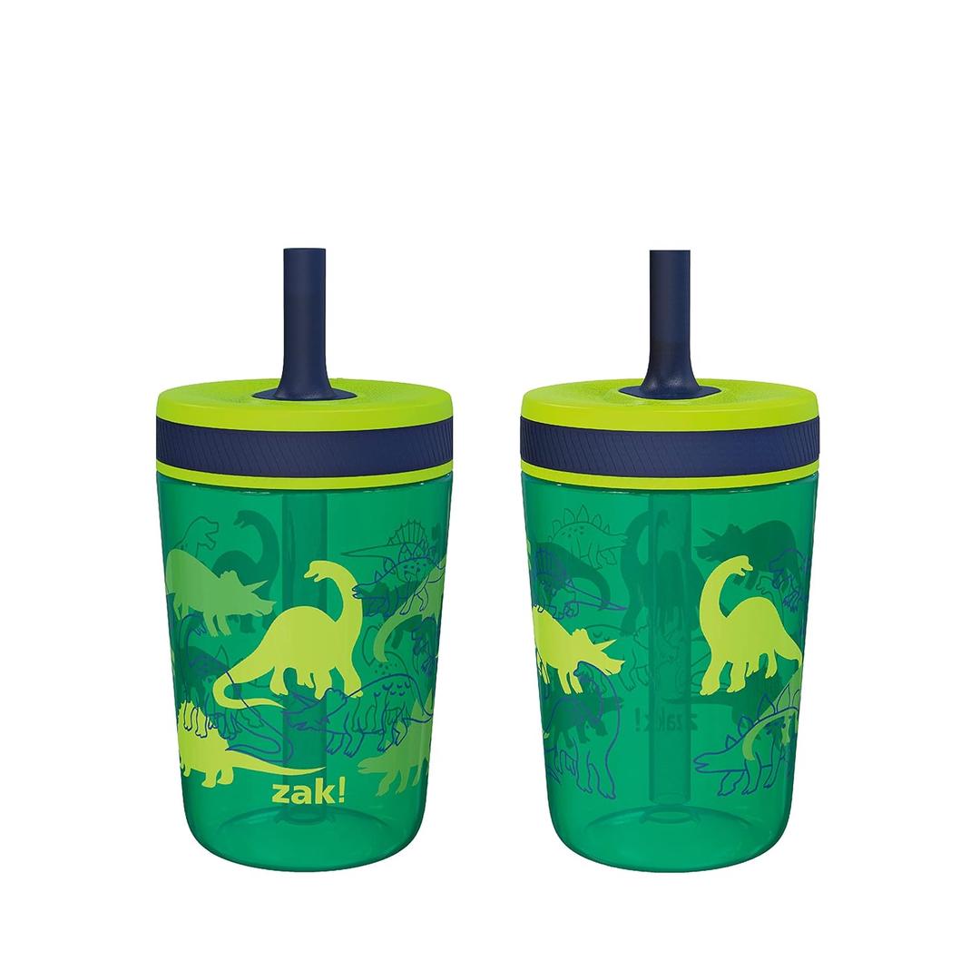 Zak Designs Kelso 15 oz Tumbler Set, (Dino Camo) Leak-Proof Screw-On Lid with Straw Made of Durable Plastic and Silicone, Perfect Cup Bundle for Kids (2pc Set) Zak Designs Kelso 15 oz Tumbler Set, (Dino Camo) Leak-Proof Screw-On Lid with Straw Made of Durable Plastic and Silicone, Perfect Cup Bundle for Kids (2pc Set)