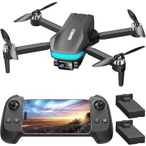 SIMREX Drone with Camera for Adults 4K, Brushless Motor Drones for Kids Beginners, FPV Foldable, Optical Flow & Altitude Hold, WiFi Live Video, Gesture/Voice Controlt,Toys Gifts for Teen Boys (Black)
