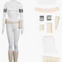 Adult Queen Padme Costume Women Padme Amidala Cosplay White Wars Suit Halloween Outfits Medium 
