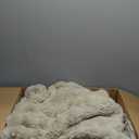 L'AGRATY Faux Rabbit Fur Blanket: 50" x 60" Luxury Soft Fluffy Thick Fur Throw Blanket for Couch Bed Sofa - Cozy Plush Bubble Blankets for Winter: Warm Flannel Fleece Decorative Blanket(Almond White)