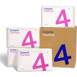 Coterie The Pant, Size 4, Pull Up Style Diapers for Sensitive Skin, Hypoallergenic, Super Absorbent Overnight Leak Protection, 2T/3T (20-32 lbs) 136 Count Coterie The Pant, Size 4, Pull Up Style Diapers for Sensitive Skin, Hypoallergenic, Super Absorbent Overnight Leak Protection, 2T/3T (20-32 lbs) 136 Count