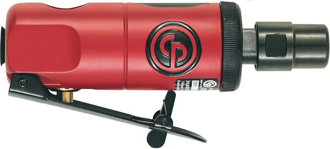 Chicago Pneumatic CP876 - Air Die Grinder Tool, Welder, Woodworking, Automotive Car Detailing, Stainless Steel Polisher, Heavy Duty, Straight, 1/ 4 Inch (6 mm), 0.3 HP / 220 W - 30000 RPM