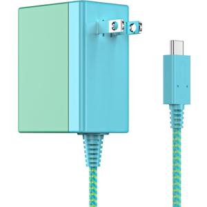 TPC 39W Charger for Nintendo Switch, 15V 2.6A AC Adapter Fast Charging with 5FT USB-C Cord, Compatible with Switch Lite, OLED, Steam Deck, Support TV Mode (Green/Blue)