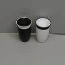 Munchkin Sippy Cups for Toddlers 1-3, Spill Proof Miracle 360 Cup, 10 Ounce, 2 Pack, Black/White