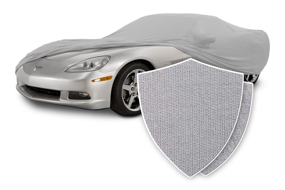 WinPower Indoor Sports Car Cover 163-181 inches Stretch Dustproof Protection Full Car Cover for Underground Garage, Car Show, Silver