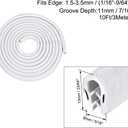 uxcell Edge Trim U Seal Extrusion White U Channel Edge Protector PVC Plastic W Iron Sheet Fits 1/16''-9/64'' Edge 10Ft/3Meter Length