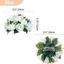 NUPTIO White Flower Centerpieces for Tables: 6 Pcs Artificial Flower Ball Arrangement for Wedding Party - 9.5 Inch Diameter Fake Floral Rose for Bridal Shower Decorations