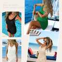 ATHMILE Beach Vacation Clothes for Women Bathing Suit Crochet Cover Up V Neck Swimsuit Spring Summer Knit Dress 2026 (Beige, XL)