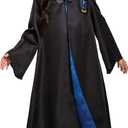 Disguise Harry Potter Ravenclaw Robe Deluxe Children's Costume Accessory, Black & Blue, Kids Size Large (10-12)