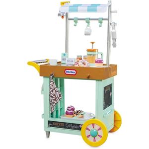 Little Tikes 2-in-1 Caf Cart Pretend Food Cooking Toy Role Play Kitchen Playset for Multiple Kids and Toddlers