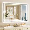 32"x48" LED Bathroom Mirror with Lights, Anti-Fog, Backlit+Frontlit