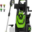 Electric Pressure Washer 5000PSI 3.5GMP Power Washer Comes with 4 Nozzles, 20 FT High Pressure Hose and 35 FT Power Cord Pressure Washer is Suitable for Car, Road, Yard and Fence Cleaning (Green)