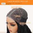 Black Mixed Red Lace Front Wig for Women 5x4x1 Lace Hairline Long Wavy Middle Part Glueless Wear and Go Wig Heat Resistant Synthetic Wigs for Daily Party Use 24IN