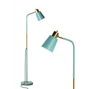 LALISU Floor Lamp, Industrial Floor Lamps for Living Rooms Rustic Farmhouse Reading Standing Floor Lamp Adjustable Metal Heads Indoor Task Lighting for Living Room Bedroom Office Home Dcor (Green)