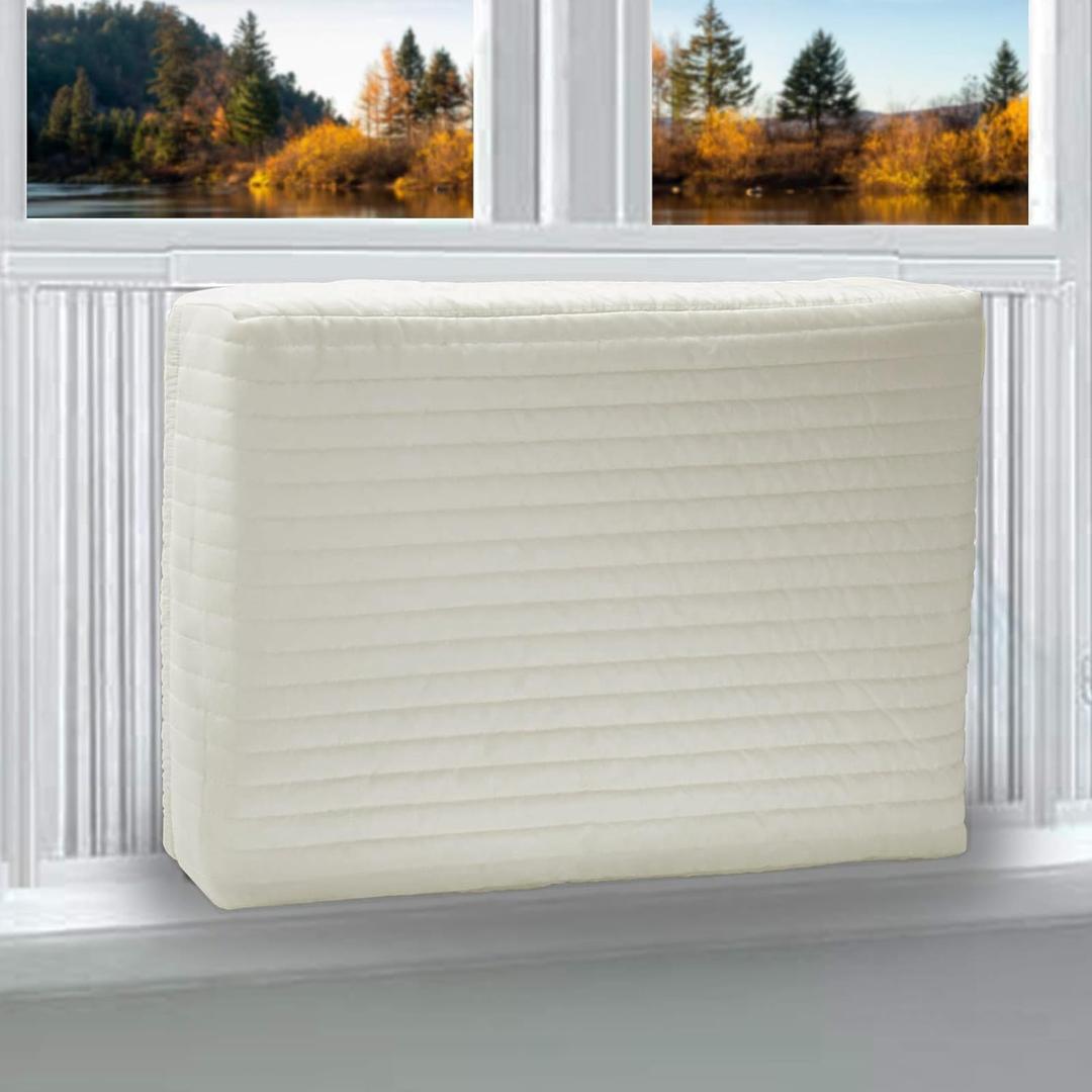Homydom Window air Conditioner Cover Indoor,ac Covers for Inside Wall Unit 25 x18 x 3.5 inches(L x H x D),White ac Cover,Window ac Covers for Inside.