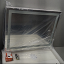 Batuso Vanity Mirror with Lights, 23" x 18" LED Makeup Mirror with 10X Magnification, Dimmable 3 Modes, Memory Function, Smart Touch, USB Charging Port, Lighted Makeup Mirror Square White